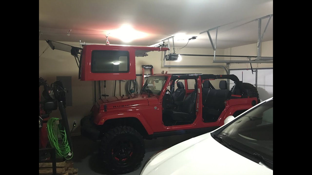 Best ideas about DIY Jeep Top Hoist
. Save or Pin Jeep Wrangler DIY Top Hoist System Now.