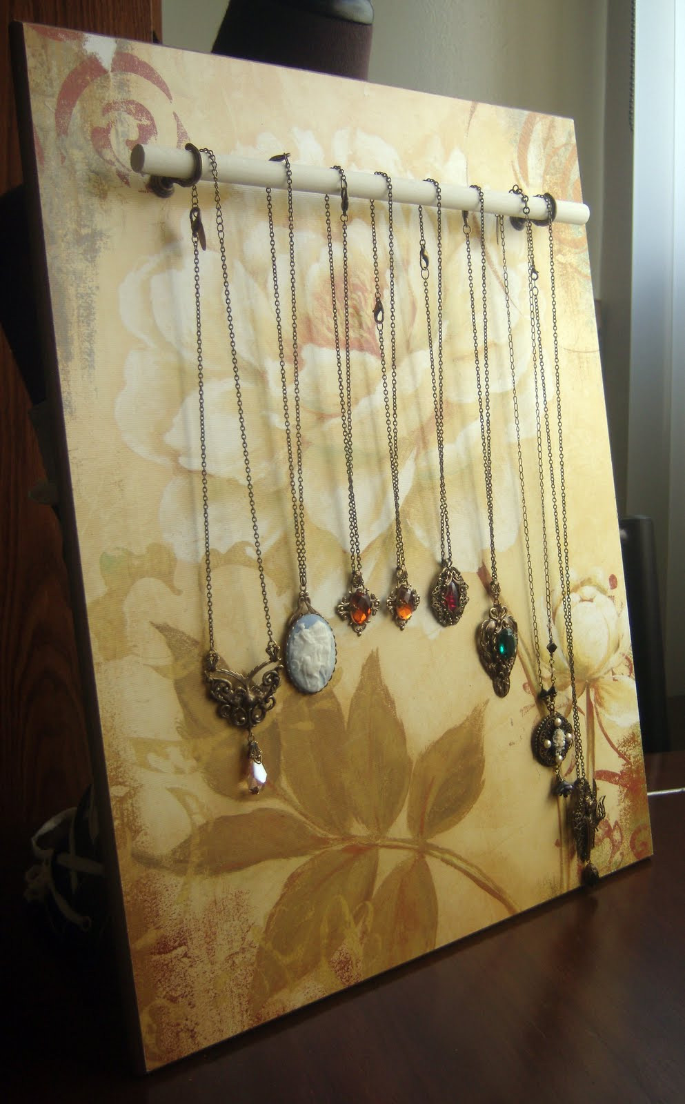 Best ideas about DIY Jewelry Display
. Save or Pin Peacock Tres Chic DIY Jewelry Display made with wood and Now.