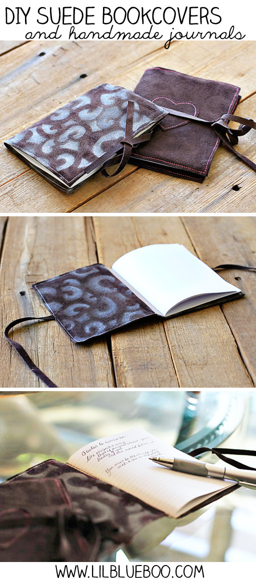 Best ideas about DIY Journal Cover
. Save or Pin DIY Suede Bookcovers and Handmade Journals Now.