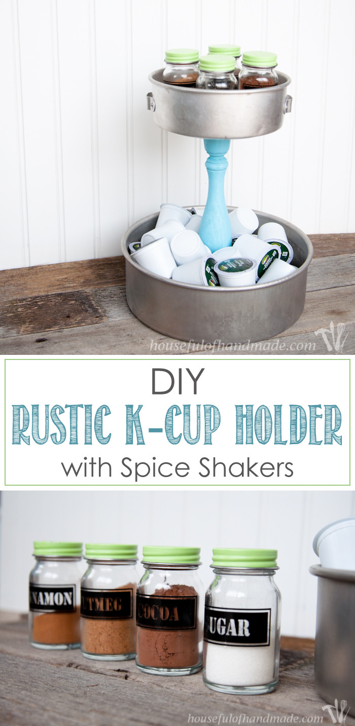 Best ideas about DIY K Cup Storage
. Save or Pin DIY Rustic K cup Holder with Spice Shakers a Houseful of Now.