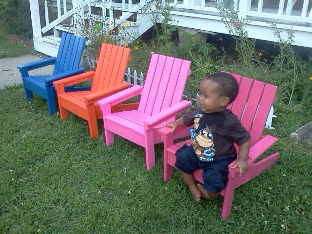 Best ideas about DIY Kid Furniture
. Save or Pin 4 Bright Little Adirondack chairs Now.