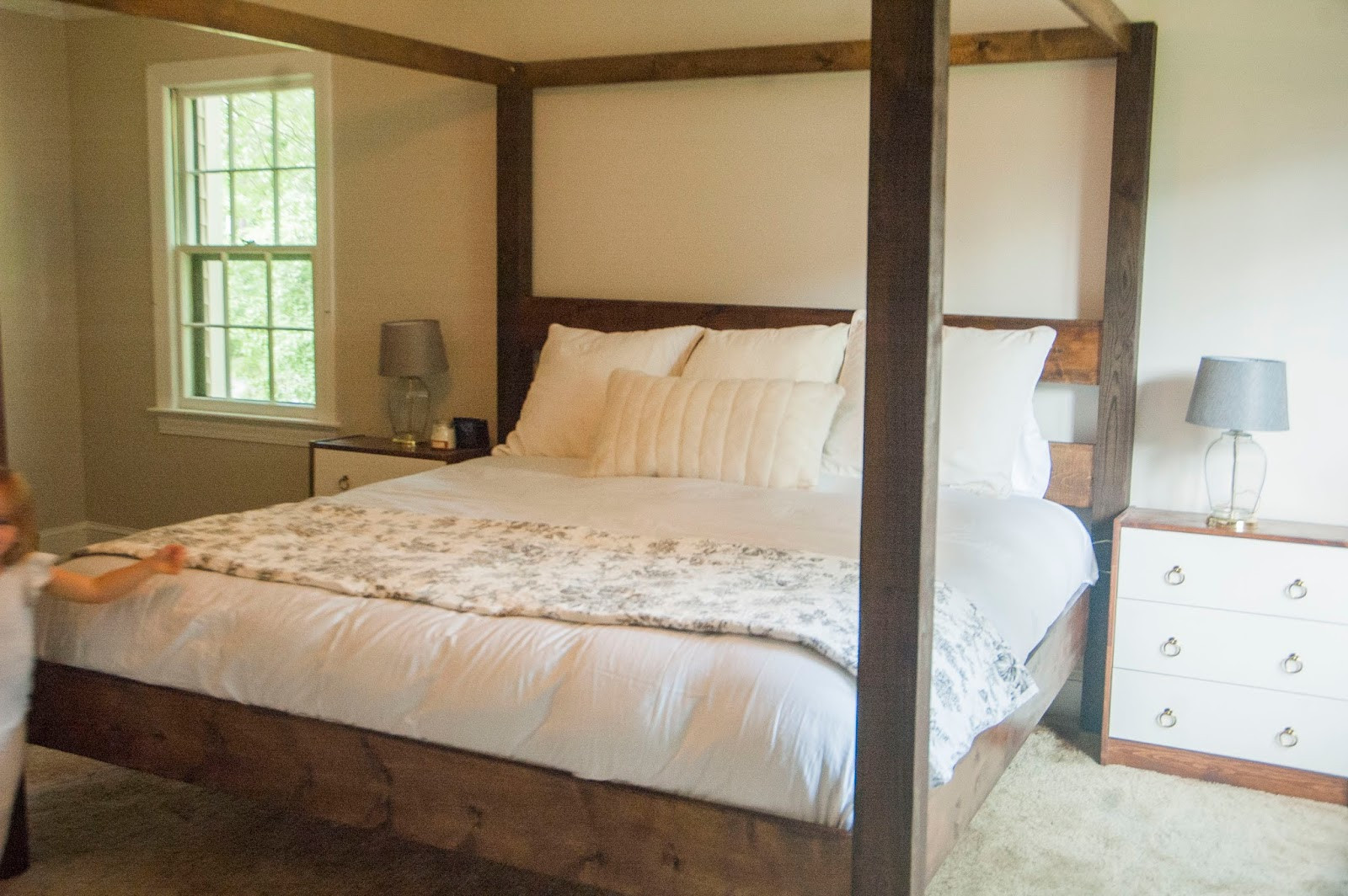 Best ideas about DIY King Bed
. Save or Pin DIY Minimalist Rustic King Canopy Bed Fickle Farmhouse Now.