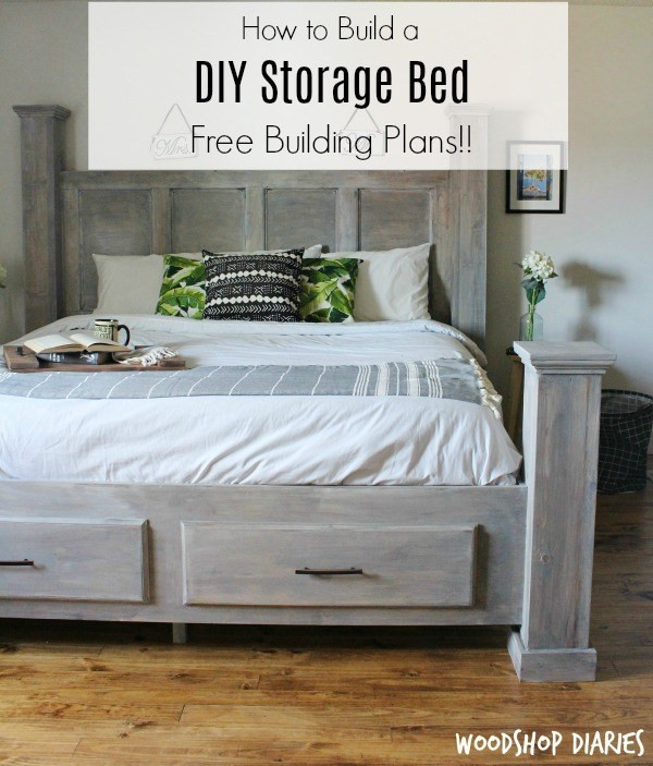 Best ideas about DIY King Bed
. Save or Pin DIY Farmhouse Storage Bed Free Woodworking Plans and Now.