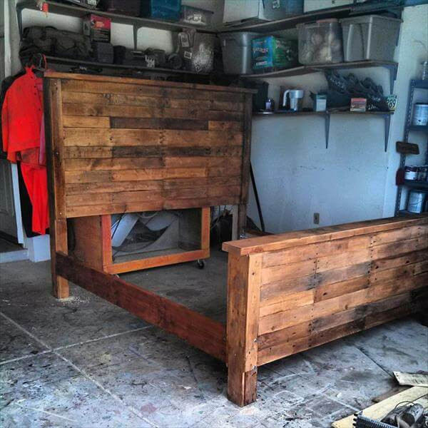 Best ideas about DIY King Size Bed Frame
. Save or Pin DIY King Size Pallet Bed Frame Now.