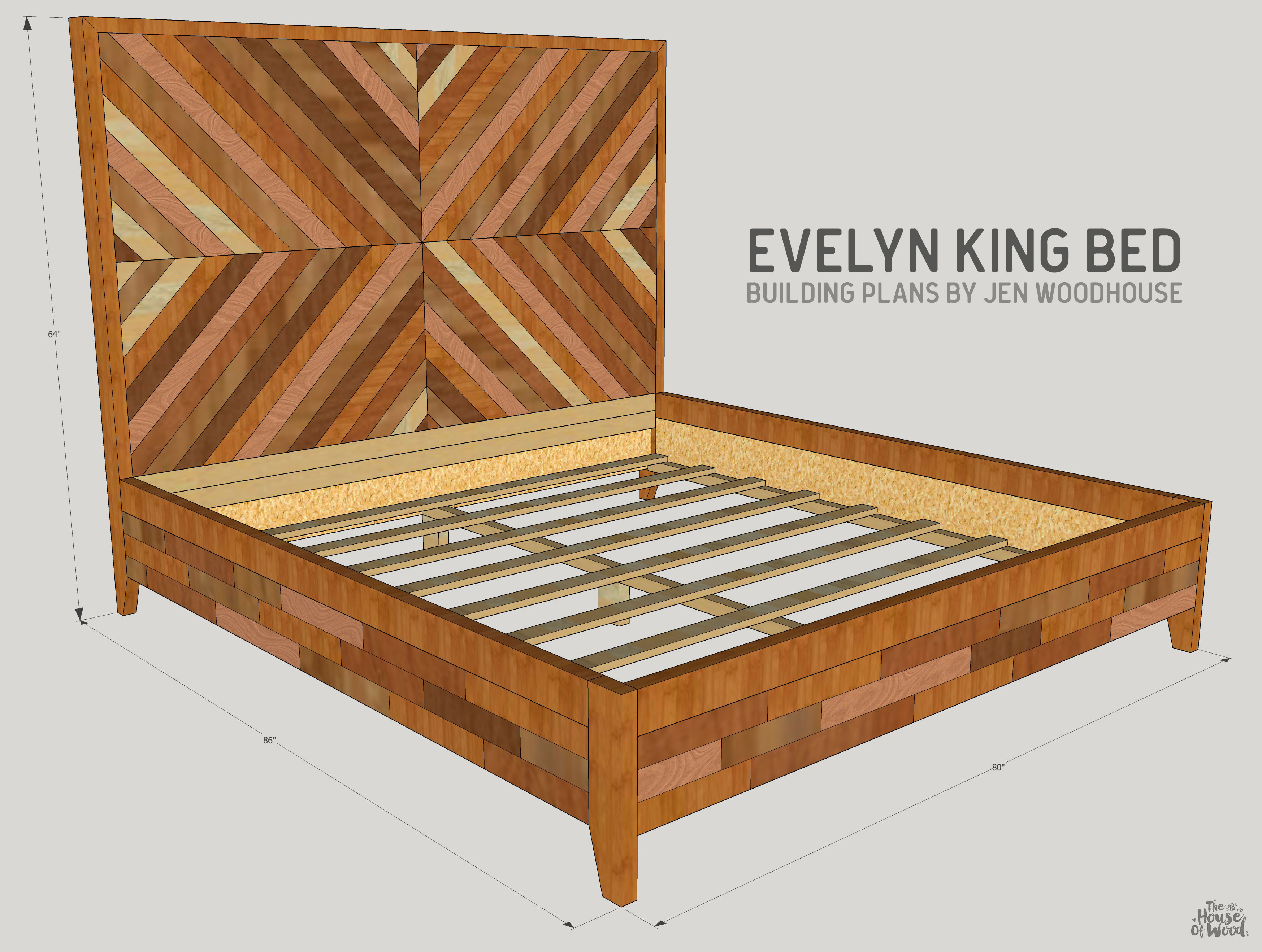 Best ideas about DIY King Size Bed Frame Plans
. Save or Pin DIY West Elm Alexa Chevron Bed Now.