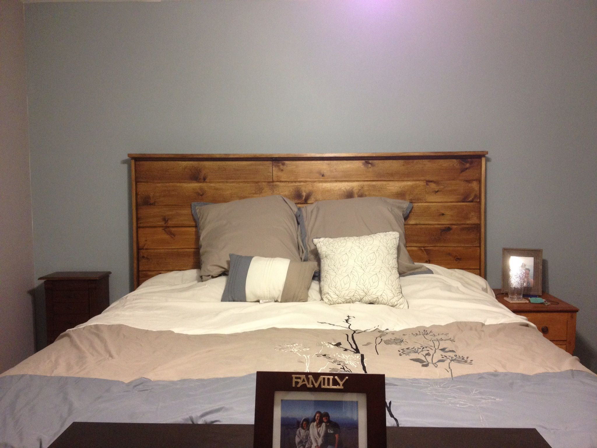 Best ideas about DIY King Size Headboard
. Save or Pin Homemade headboard for King size bed Home decor Now.