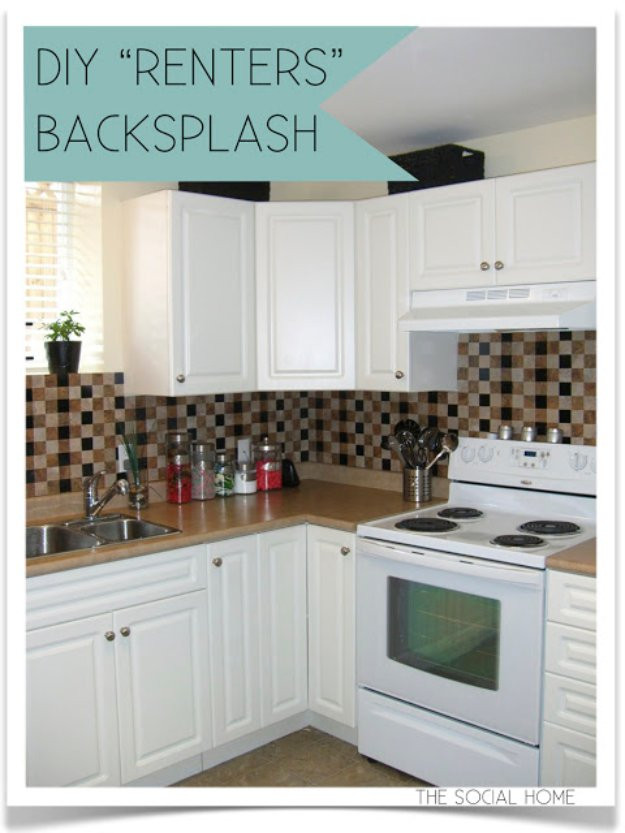 Best ideas about DIY Kitchen Backsplash On A Budget
. Save or Pin 43 Clever DIY Ideas for Renters Now.