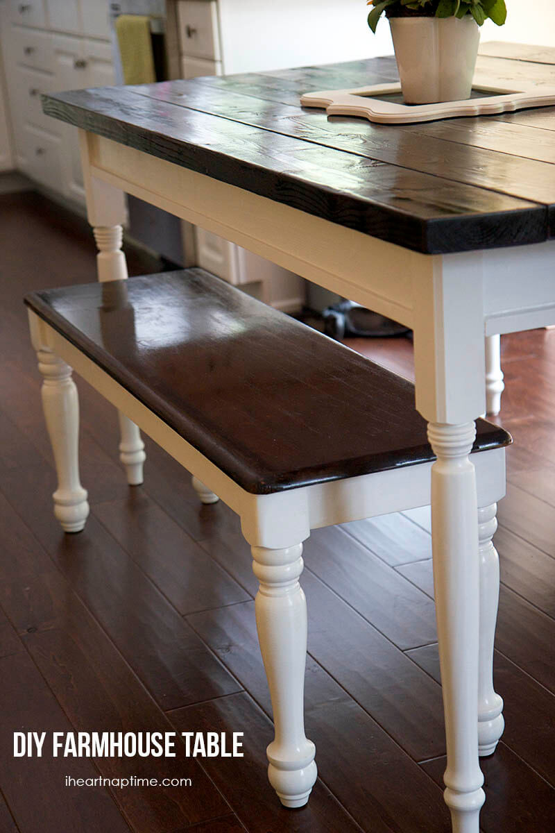 Best ideas about DIY Kitchen Benches
. Save or Pin DIY farmhouse kitchen table I Heart Nap Time Now.