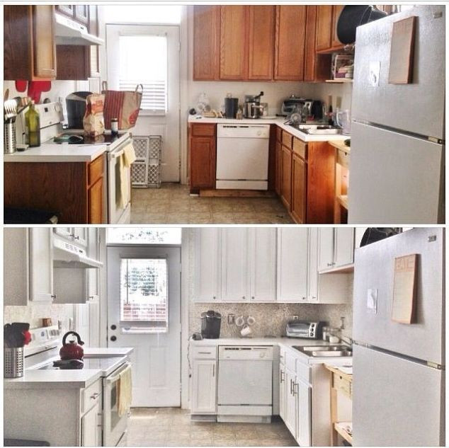 Best ideas about DIY Kitchen Cabinet Remodel
. Save or Pin Before & After $387 Bud Kitchen Update Now.