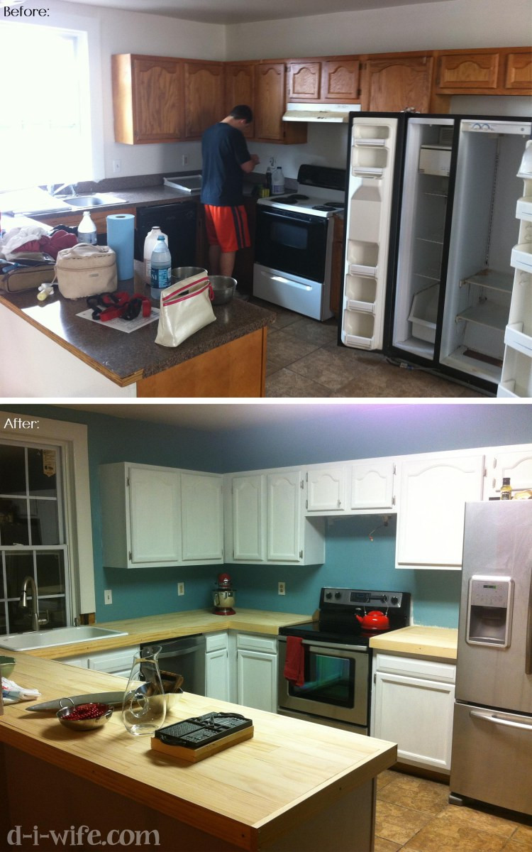 Best ideas about DIY Kitchen Cabinets Makeover
. Save or Pin DIY Kitchen Makeover Part e Refinishing Cabinets Now.