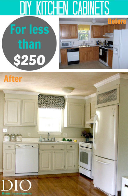 Best ideas about DIY Kitchen Cabinets Makeover
. Save or Pin DIY Kitchen cabinets less than $250 DIO Home Improvements Now.