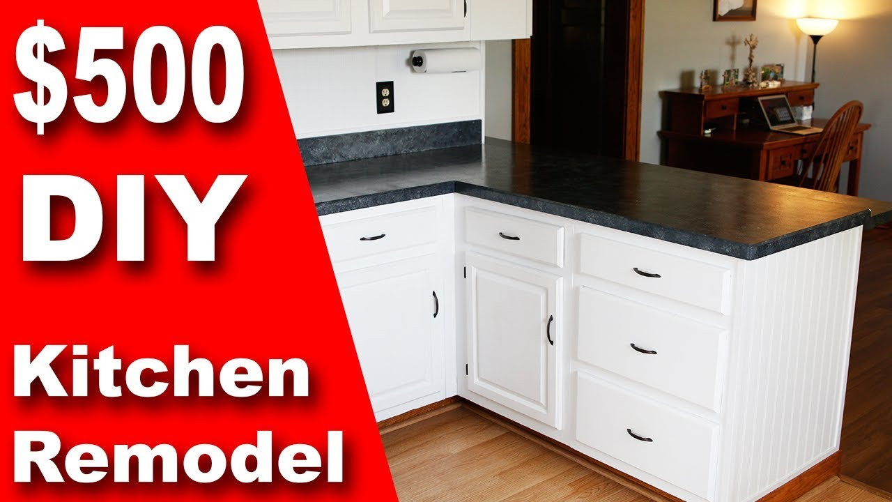 Best ideas about DIY Kitchen Countertops On A Budget
. Save or Pin How To $500 DIY Kitchen Remodel Now.