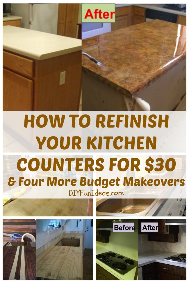 Best ideas about DIY Kitchen Countertops On A Budget
. Save or Pin How To Refinish Your Kitchen Counter Tops For ly $30 Now.
