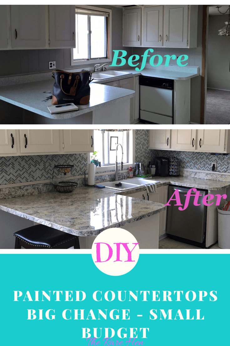 Best ideas about DIY Kitchen Countertops On A Budget
. Save or Pin DIY Painted Countertops Big Change A Small Bud Now.
