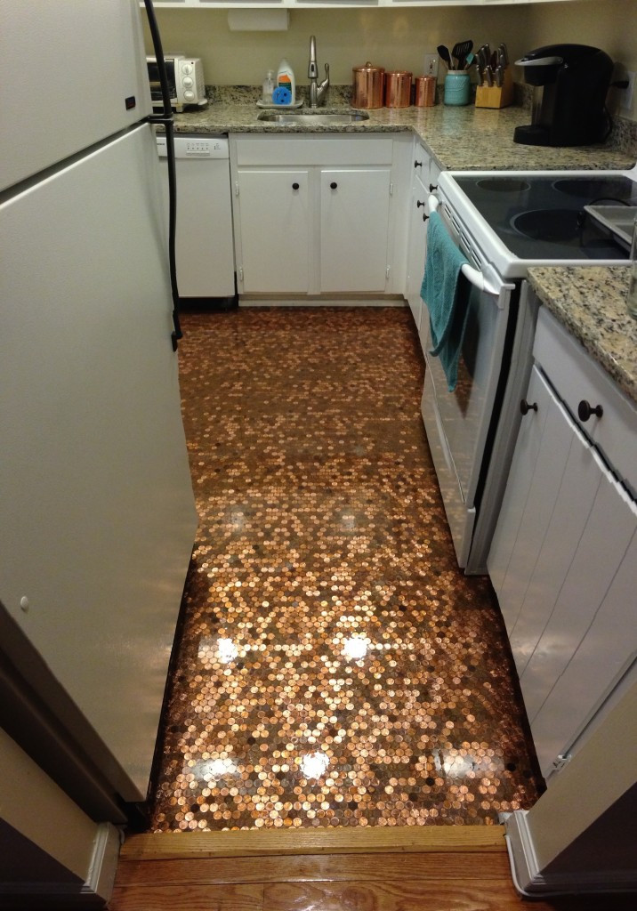 Best ideas about DIY Kitchen Floor
. Save or Pin How To Install A Copper Penny Floor A Made in USA DIY Now.