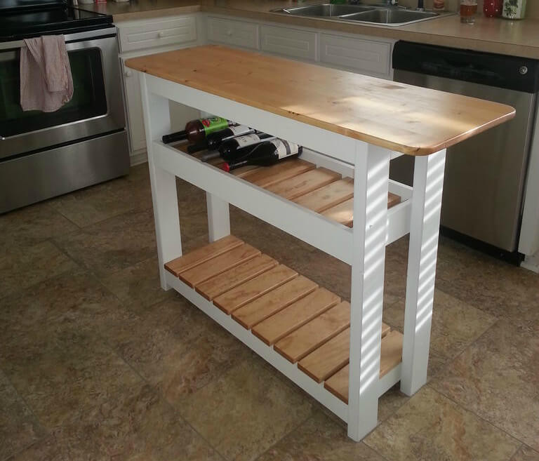 Best ideas about DIY Kitchen Island Bar
. Save or Pin DIY Kitchen Island with Wine Rack Step by Step Now.