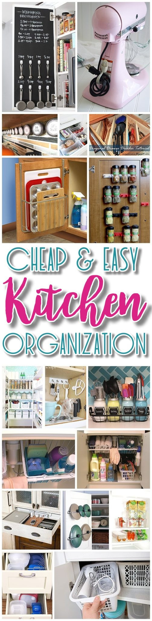 Best ideas about DIY Kitchen Organization Hacks
. Save or Pin EASY Bud Friendly Ways to Organize your Kitchen Quick Now.