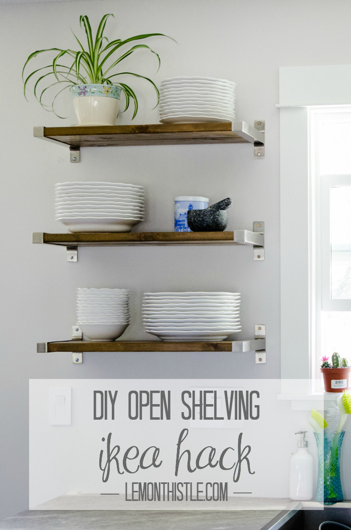 Best ideas about DIY Kitchen Shelf
. Save or Pin DIY Open Shelving for our Kitchen Lemon Thistle Now.