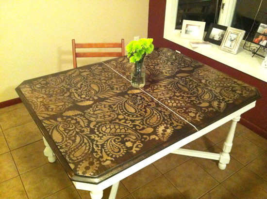 Best ideas about DIY Kitchen Table Ideas
. Save or Pin Painting Ideas with Stencils DIY Paisley Tabletop Now.