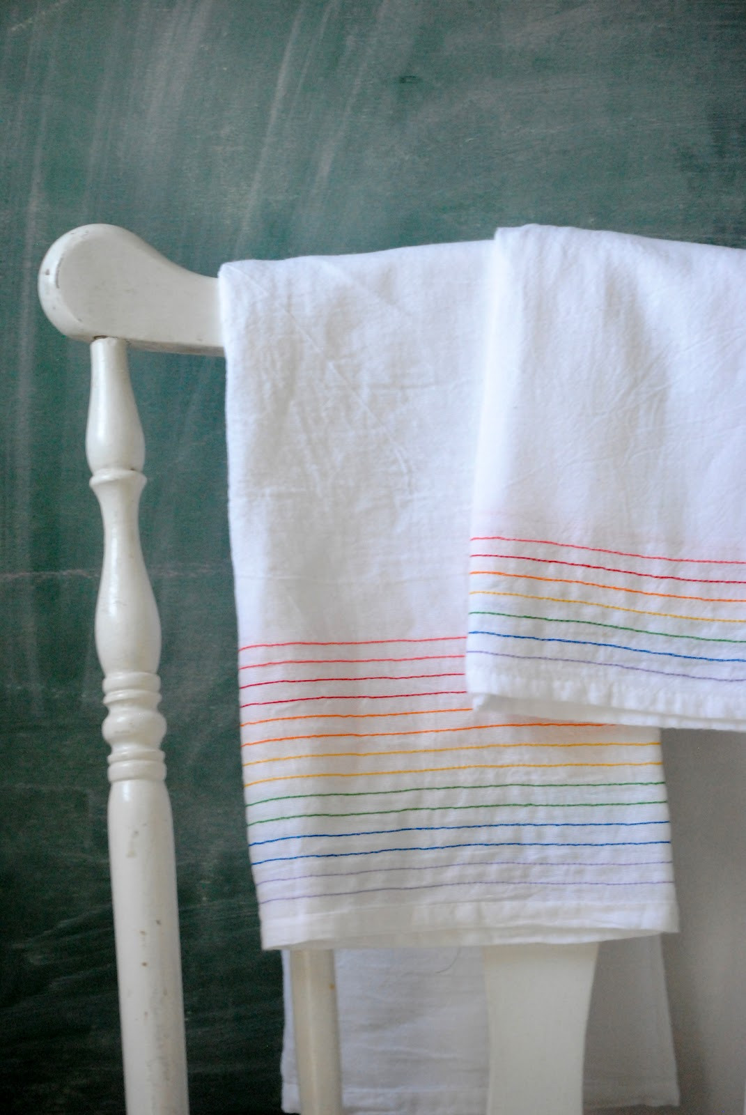 Best ideas about DIY Kitchen Towel
. Save or Pin DIY rainbow dish towels Now.