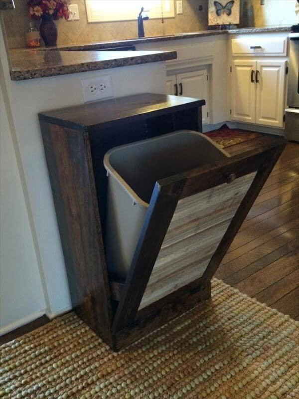 Best ideas about DIY Kitchen Trash Can
. Save or Pin DIY Wooden Pallet Trash Can Holder Now.