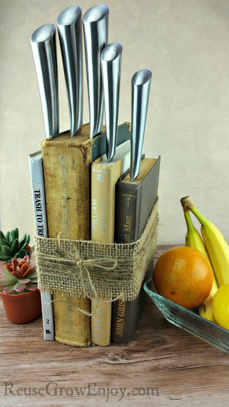 Best ideas about DIY Knife Block
. Save or Pin DIY Knife Holder Made From Upcycled Books Reuse Grow Enjoy Now.