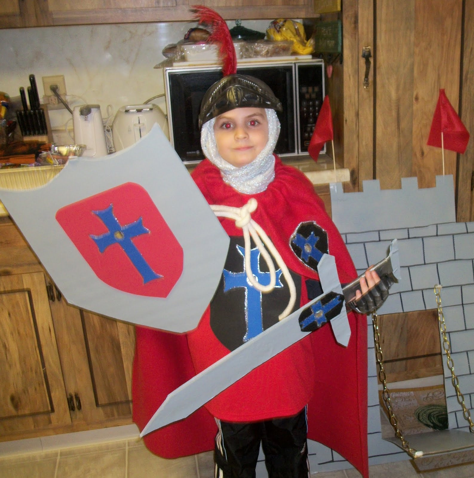 Best ideas about DIY Knight Costume
. Save or Pin Super mom without a cape Homemade No Sew Knight Costume Now.