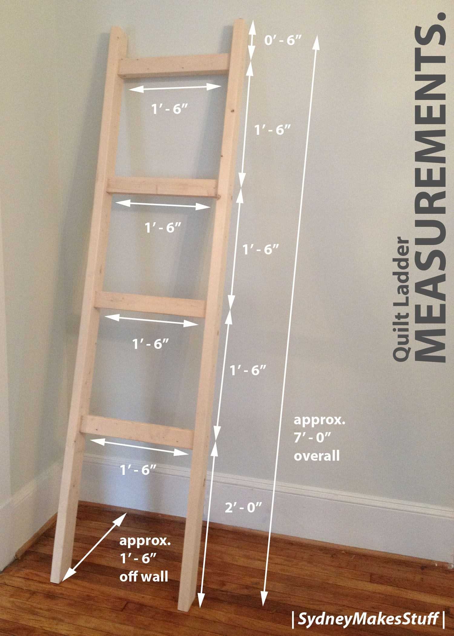 Best ideas about DIY Ladder Racks
. Save or Pin DIY Quilt Ladder Now.