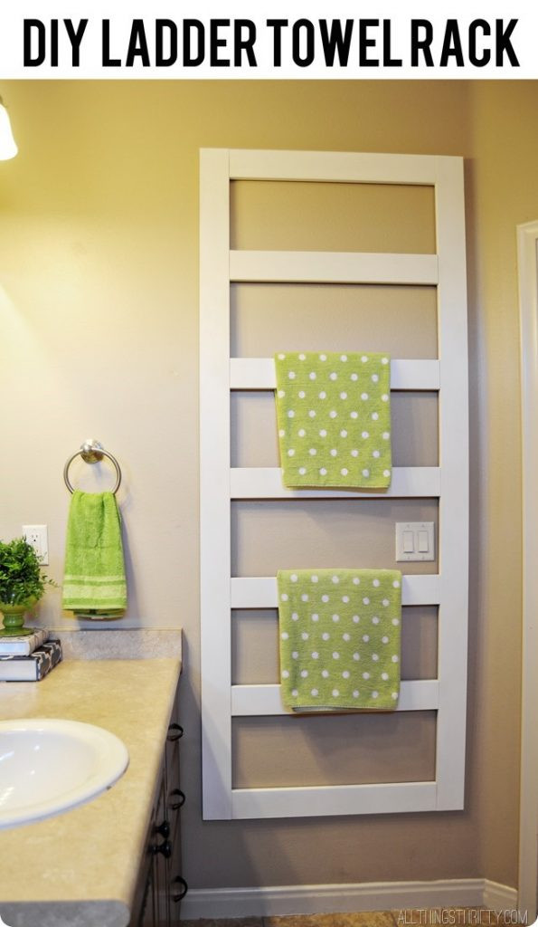 Best ideas about DIY Ladder Racks
. Save or Pin DIY Towel Rack and Manly help Now.