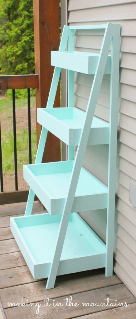 Best ideas about DIY Ladder Shelf
. Save or Pin DIY Ladder Shelf making it in the mountains Now.