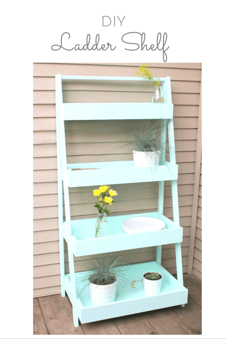 Best ideas about DIY Ladder Shelf
. Save or Pin DIY Ladder Shelf making it in the mountains Now.