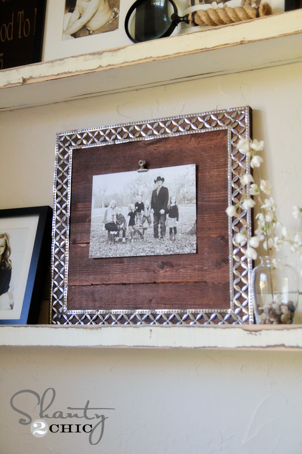 Best ideas about DIY Large Picture Frame
. Save or Pin DIY Picture Frame with Metal Ribbon Shanty 2 Chic Now.