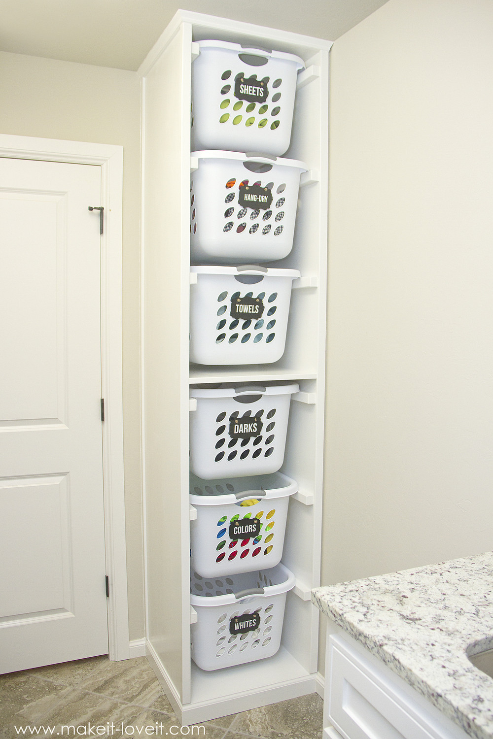 Best ideas about DIY Laundry Sorter
. Save or Pin DIY Laundry Basket Organizer Built In Now.