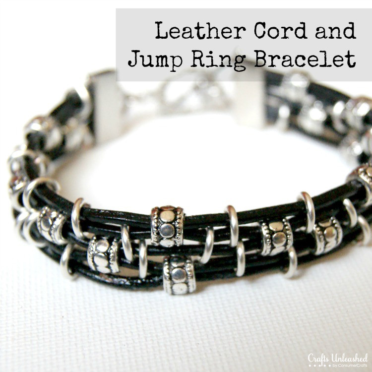 Best ideas about DIY Leather Bracelet
. Save or Pin DIY Leather Bracelet Featuring Cord & Jump Rings Now.