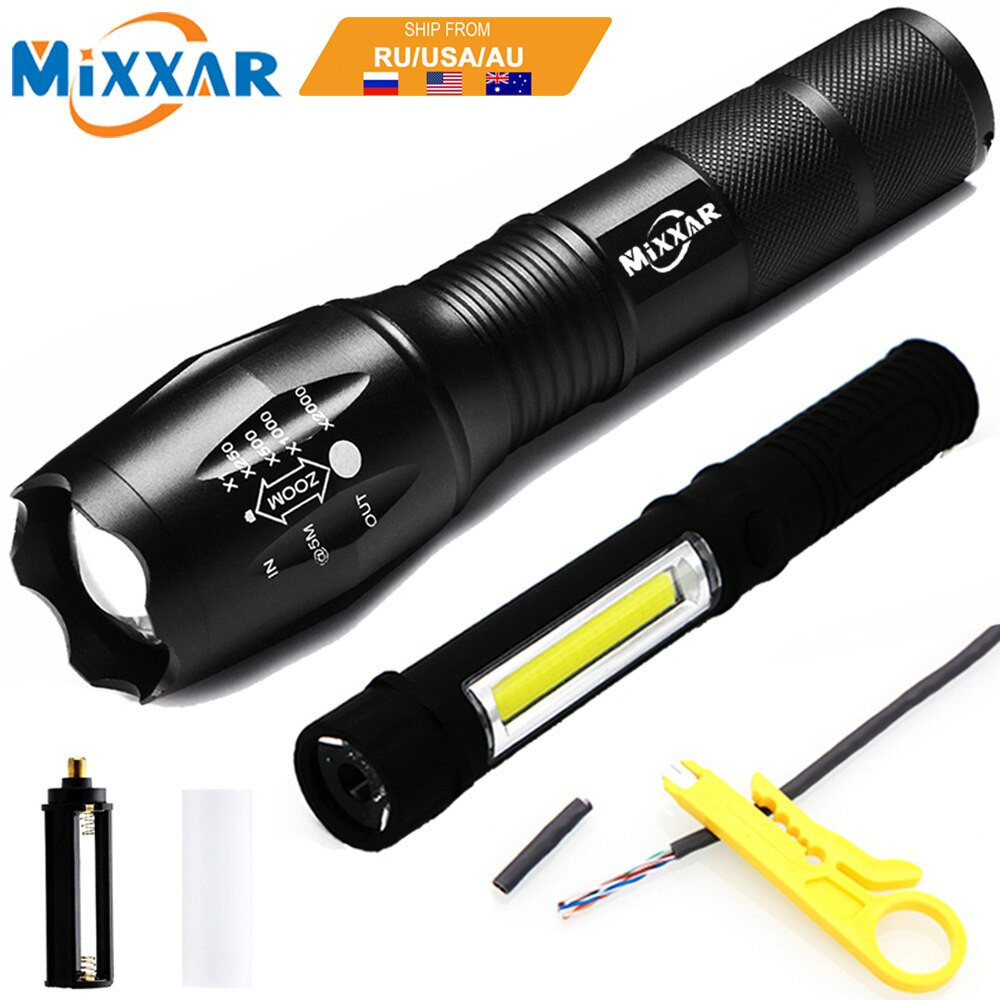 Best ideas about DIY Led Flashlight
. Save or Pin E Set T6 8000LM LED Flashlight COB Multifunction Tactical Now.