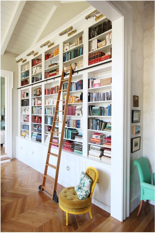 Best ideas about DIY Library Ladder
. Save or Pin Library Bookcases with Ladders Now.
