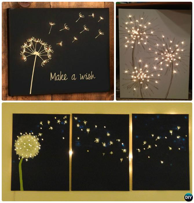 Best ideas about DIY Lighted Canvas
. Save or Pin DIY String Light Backlit Canvas Art Ideas Crafts Now.