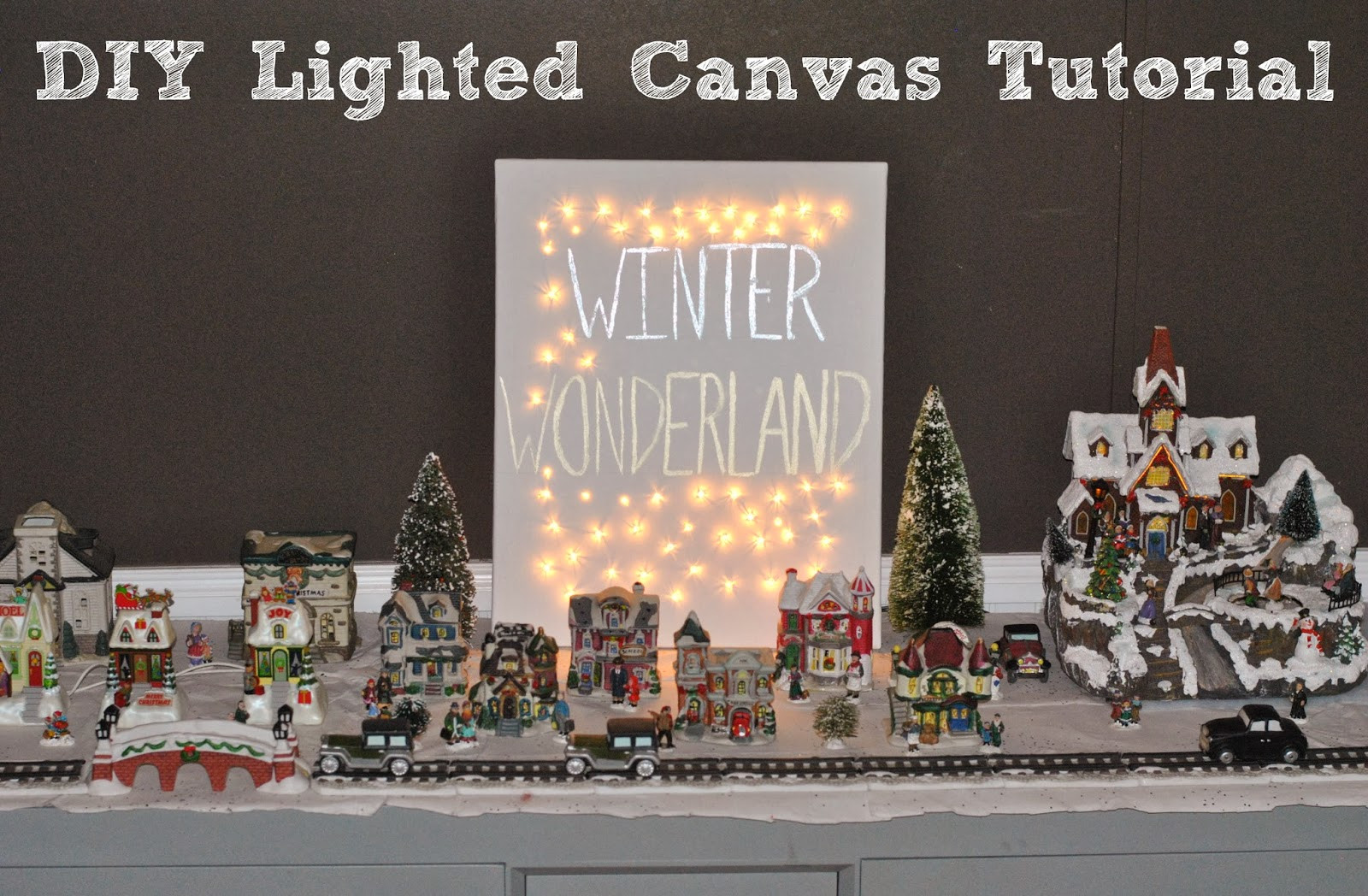 Best ideas about DIY Lighted Canvas
. Save or Pin Life With 4 Boys DIY Winter Wonderland Lighted Canvas Now.