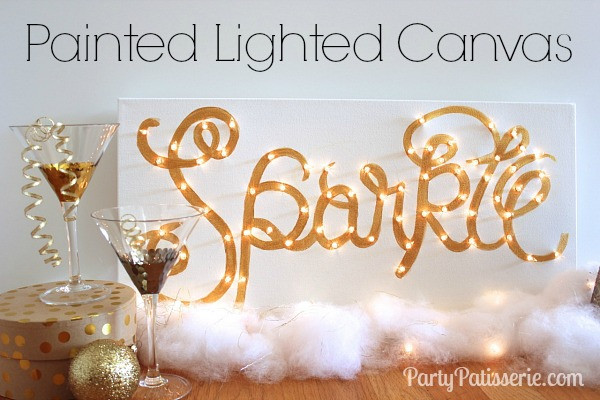 Best ideas about DIY Lighted Canvas
. Save or Pin Painted Lighted Canvas New Year’s Eve Christmas Holidays Now.