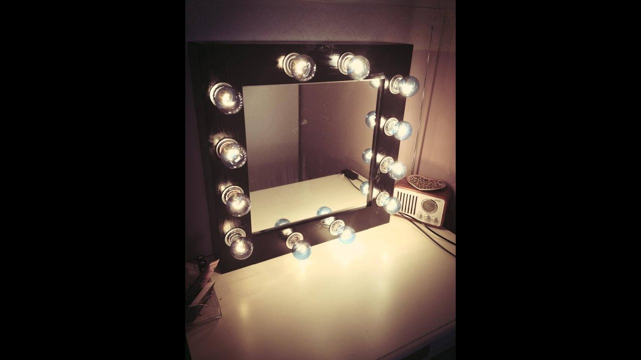 Best ideas about DIY Lighted Mirror
. Save or Pin DIY MAKEUP MIRROR with Lights Now.