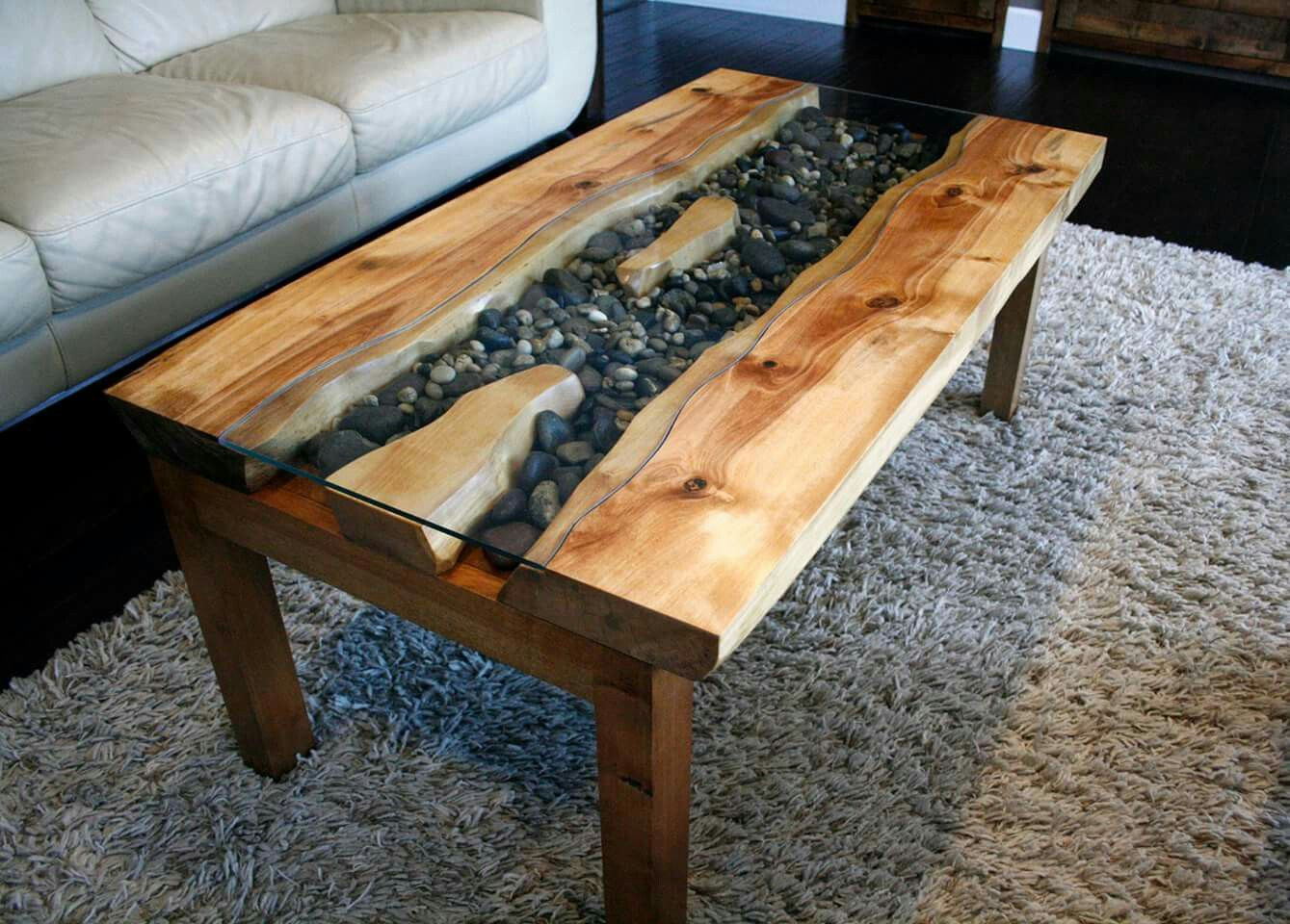 Best ideas about DIY Live Edge River Table
. Save or Pin Birch live edge river coffee table with river rock Now.