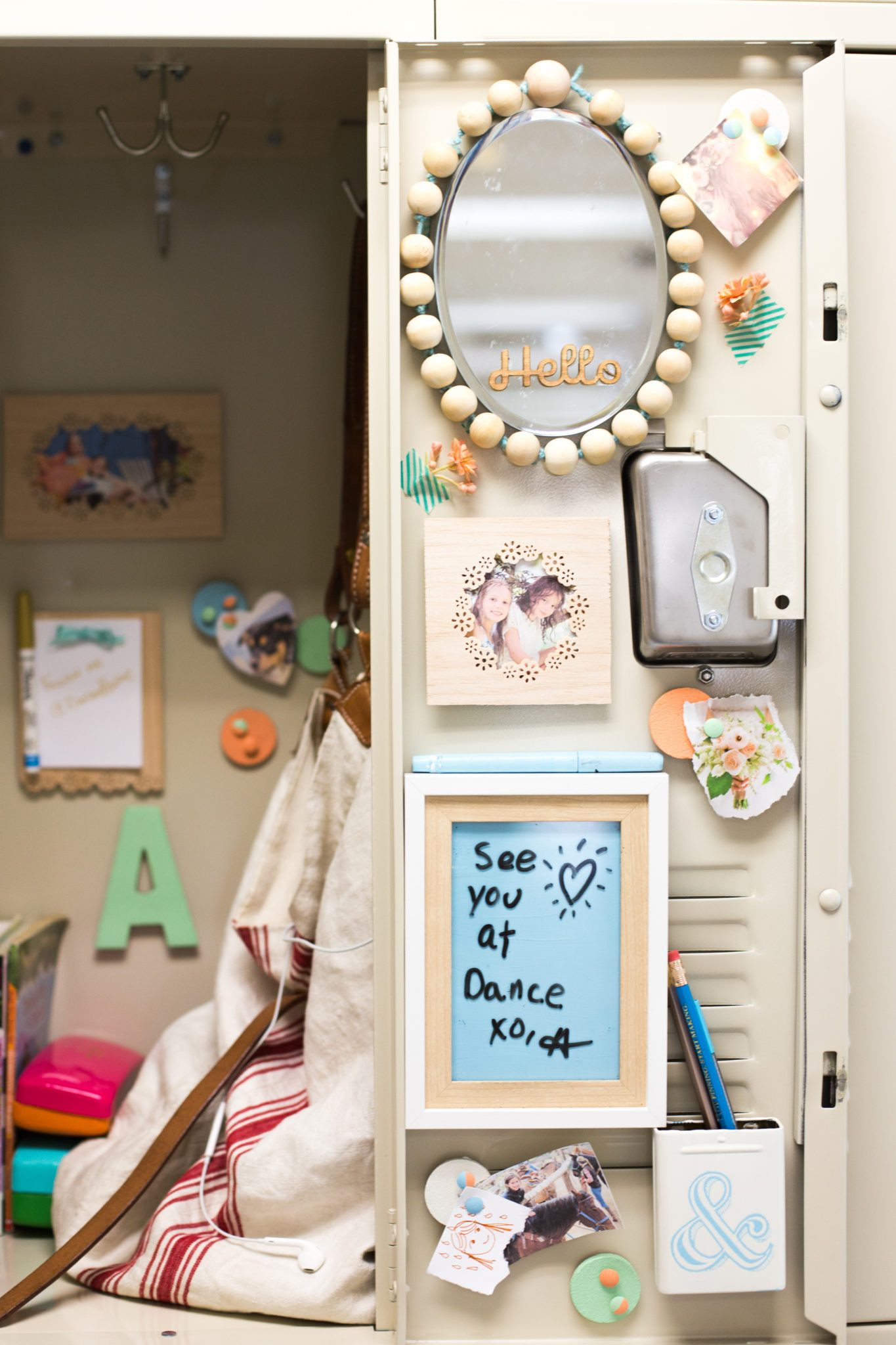 Best ideas about DIY Locker Decorations
. Save or Pin DIY Locker Decorations Mirror Bulletin Board Flax & Twine Now.