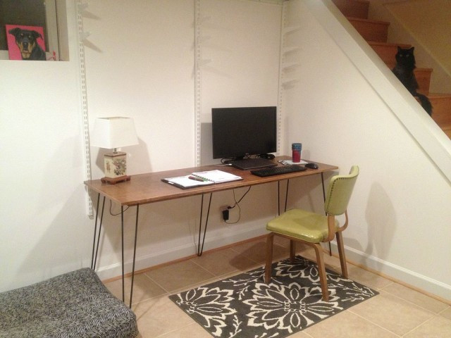 Best ideas about DIY Long Desk
. Save or Pin 6 Foot Long DIY Hairpin Leg Desk The Borrowed AbodeThe Now.