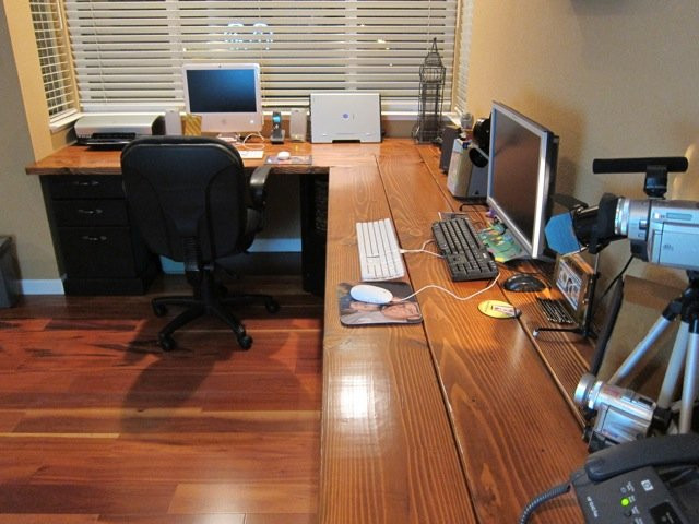 Best ideas about DIY Long Desk
. Save or Pin wood How can I mount a desk on a wall with L brackets Now.