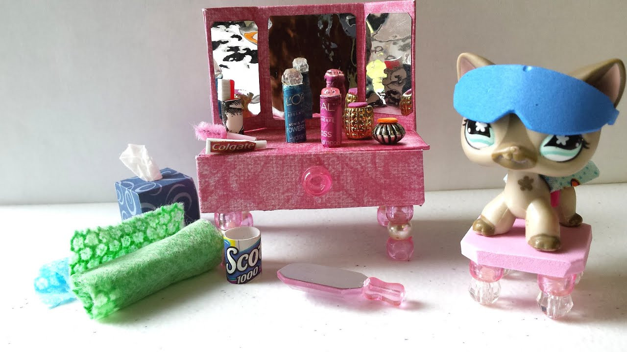 Best ideas about DIY Lps Accessories
. Save or Pin How to Make an LPS Vanity and Bathroom Accessories Doll Now.