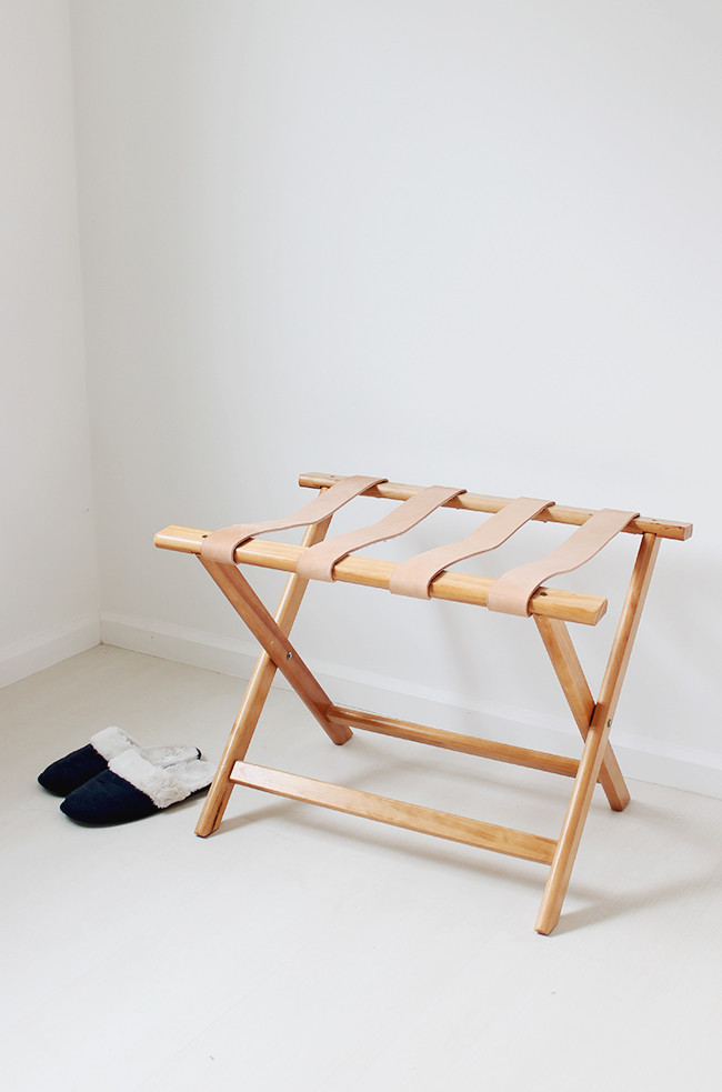 Best ideas about DIY Luggage Rack
. Save or Pin DIY leather luggage rack almost makes perfect Now.