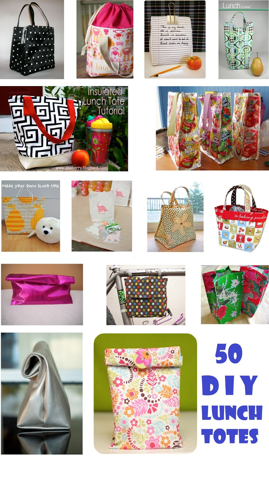 Best ideas about DIY Lunch Bags
. Save or Pin fresh juniper 50 Lunch Totes and Bags with Tutorials Now.