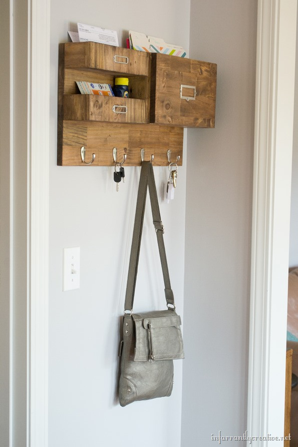 Best ideas about DIY Mail Organizer Wood
. Save or Pin Wall Mail Organizer with Space for Keys Files and Bills Now.