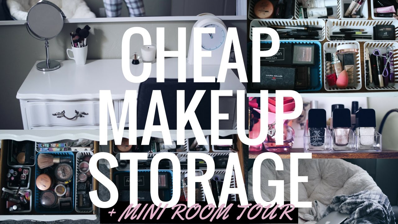 Best ideas about DIY Makeup Organizer Dollar Tree
. Save or Pin DIY Dollar Tree Makeup Organizer Mini Room Tour Now.