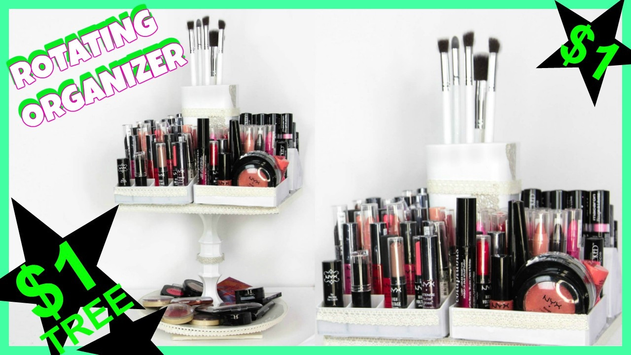 Best ideas about DIY Makeup Organizer Dollar Tree
. Save or Pin DIY Rotating Makeup Organizer Dollar Tree Now.